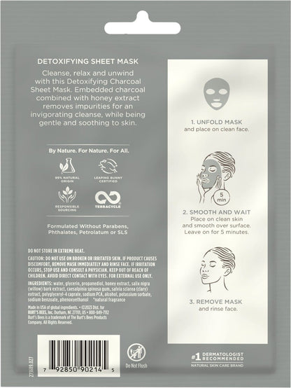 Detoxifying Charcoal Sheet Mask with Honey - US 6696